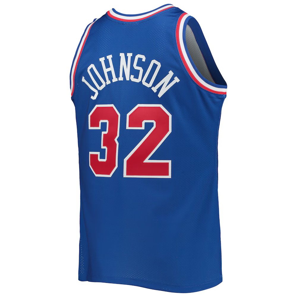 Men's Western Conference #32 Magic Johnson Royal Hardwood Classics 1992 NBA All-Star Game Authentic Jersey