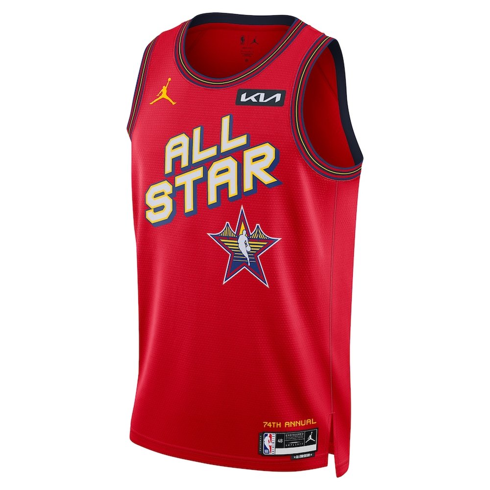 Unisex #34 Giannis Antetokounmpo Jordan Brand Red 2025 NBA All-Star Game Swingman Player Jersey