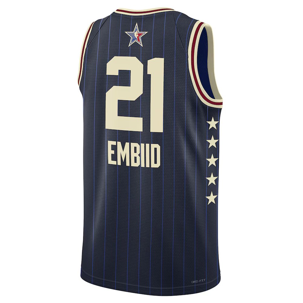 Unisex #21 Joel Embiid Jordan Brand Navy 2024 NBA All-Star Game Swingman Jersey