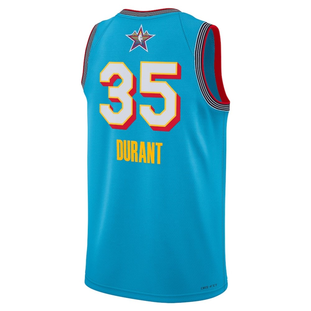 Unisex #35 Kevin Durant Jordan Brand Light Blue 2025 NBA All-Star Game Swingman Player Jersey