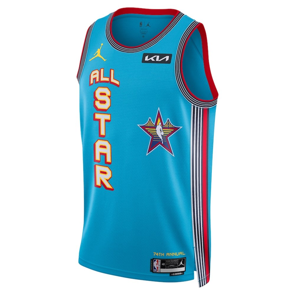 Unisex #23 LeBron James Jordan Brand Light Blue 2025 NBA All-Star Game Swingman Player Jersey