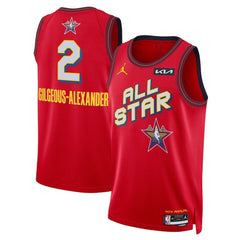 Unisex  #2 Shai Gilgeous-Alexander Red 2025 NBA All-Star Game Swingman Player Jersey