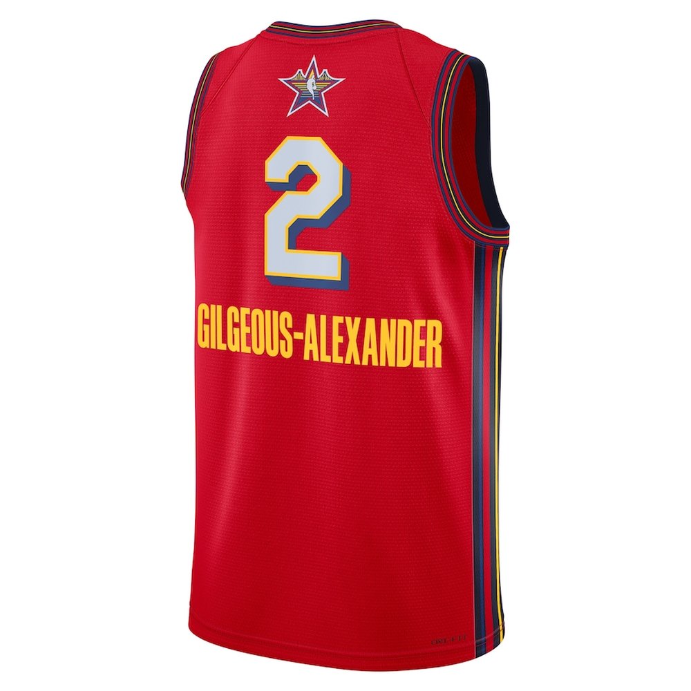 Unisex  #2 Shai Gilgeous-Alexander Red 2025 NBA All-Star Game Swingman Player Jersey