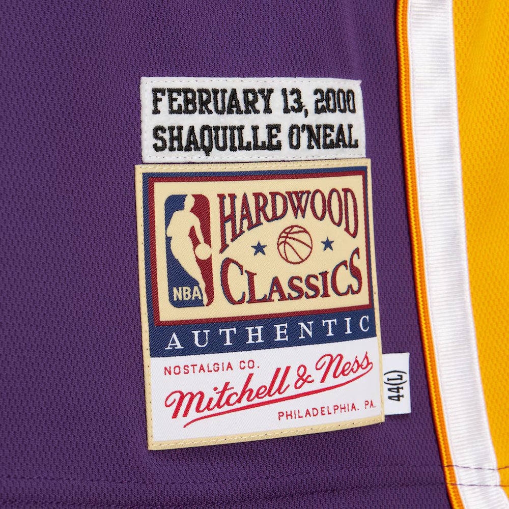 Men's Los Angeles Lakers #34 Shaquille O'Neal Purple 2000 NBA All-Star Game Authentic Jersey