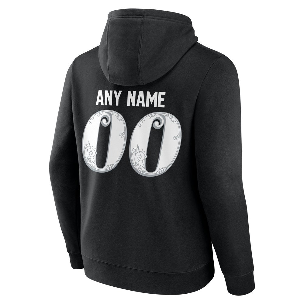 Men's Philadelphia Eagles Black Super Bowl LIX Champions Custom Name & Number Pullover Hoodie 