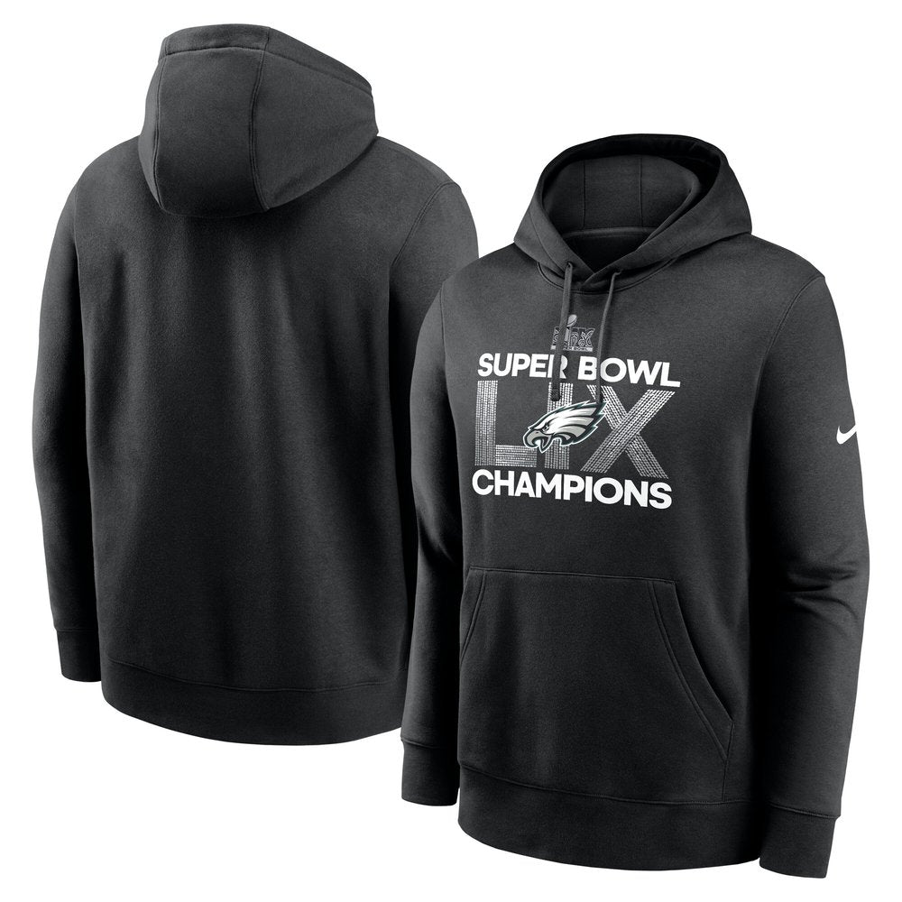Men's Philadelphia Eagles Black Super Bowl LIX Champions Supplemental Pullover Hoodie 