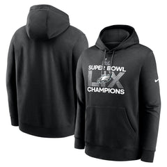 Men's Philadelphia Eagles Black Super Bowl LIX Champions Supplemental Pullover Hoodie 
