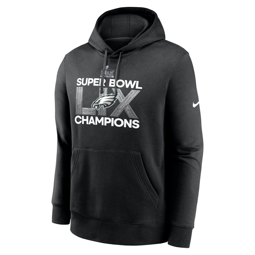 Men's Philadelphia Eagles Black Super Bowl LIX Champions Supplemental Pullover Hoodie 