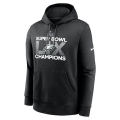 Men's Philadelphia Eagles Black Super Bowl LIX Champions Supplemental Pullover Hoodie 