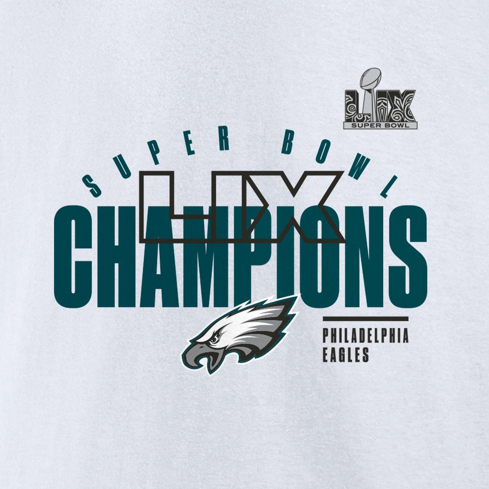 Men's Philadelphia Eagles White Super Bowl LIX Champions Iconic Victory Fleece Sweatshirt 