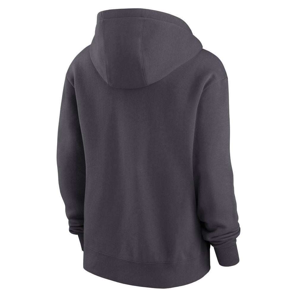 Women's Philadelphia Eagles Anthracite Super Bowl LIX Champions Locker Room Trophy Collection Club Fleece Pullover Hoodie 