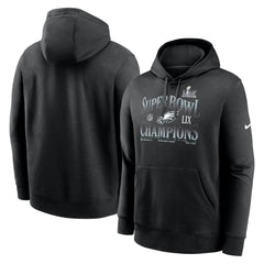 Men's Philadelphia Eagles Black Super Bowl LIX Champions 90's Retro Pullover Hoodie 