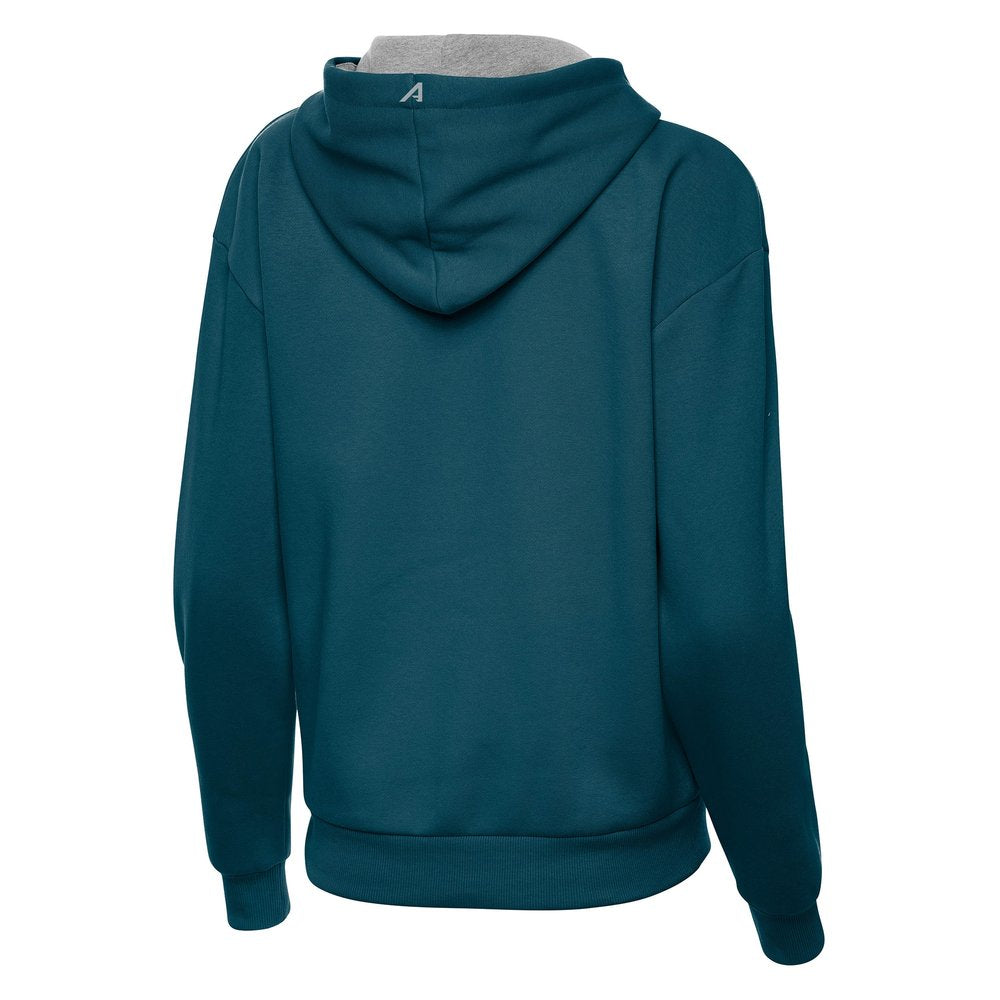 Women's Philadelphia Eagles Antigua Midnight Green Super Bowl LIX Champions Victory Pullover Hoodie 
