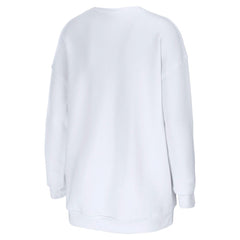 Women's Philadelphia Eagles WEAR by Erin Andrews White Super Bowl LIX Champions Fleece Pullover Sweatshirt 