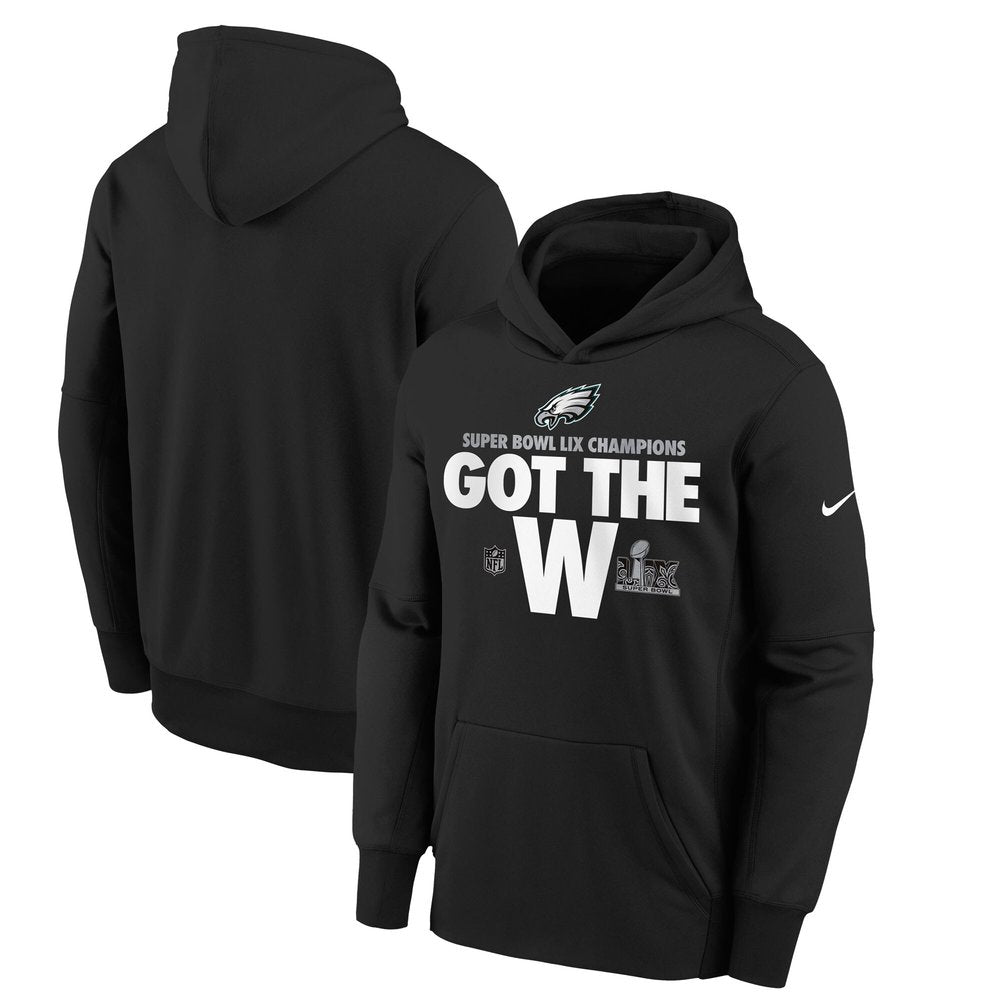 Youth Philadelphia Eagles Black Super Bowl LIX Champions Parade Pullover Hoodie 