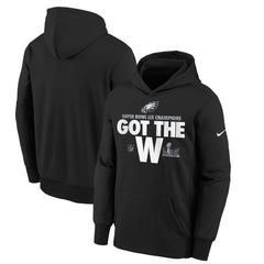 Youth Philadelphia Eagles Black Super Bowl LIX Champions Parade Pullover Hoodie 