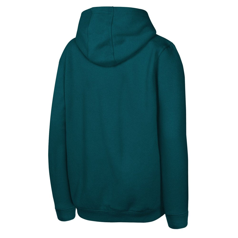 Youth Philadelphia Eagles  Midnight Green Super Bowl LIX Champions Iconic Victory Pullover Hoodie 