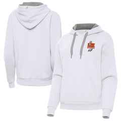 Women's Philadelphia Eagles Antigua White Super Bowl LIX Champions Victory Pullover Hoodie 