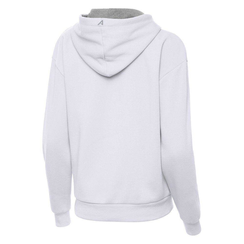 Women's Philadelphia Eagles Antigua White Super Bowl LIX Champions Victory Pullover Hoodie 