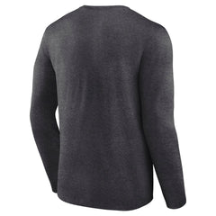 Men's Philadelphia Eagles Heather Charcoal Super Bowl LIX Champions Under The Lights Long Sleeve T-Shirt 