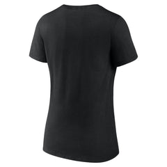 Women's Philadelphia Eagles  Black Super Bowl LIX Champions Iconic Victory V-Neck T-Shirt 