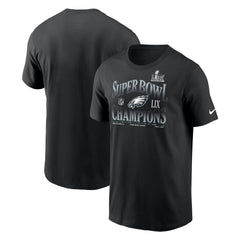 Men's Philadelphia Eagles Black Super Bowl LIX Champions 90's Retro T-Shirt 