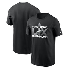Men's Philadelphia Eagles Black Super Bowl LIX Champions Supplemental T-Shirt 