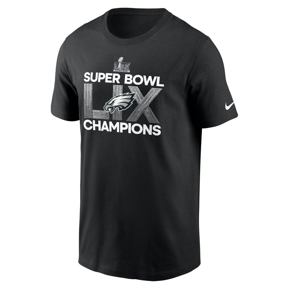 Men's Philadelphia Eagles Black Super Bowl LIX Champions Supplemental T-Shirt 