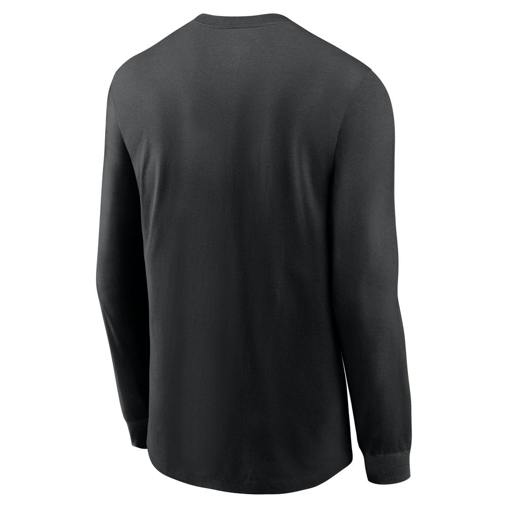 Men's Philadelphia Eagles Black Super Bowl LIX Champions 90's Retro Long Sleeve T-Shirt 