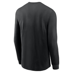 Men's Philadelphia Eagles Black Super Bowl LIX Champions 90's Retro Long Sleeve T-Shirt 