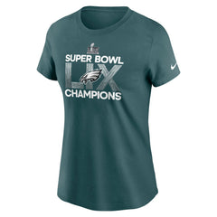 Women's Philadelphia Eagles Midnight Green Super Bowl LIX Champions T-Shirt 