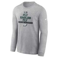 Men's Philadelphia Eagles Heather Gray Super Bowl LIX Champions Local Long Sleeve T-Shirt 