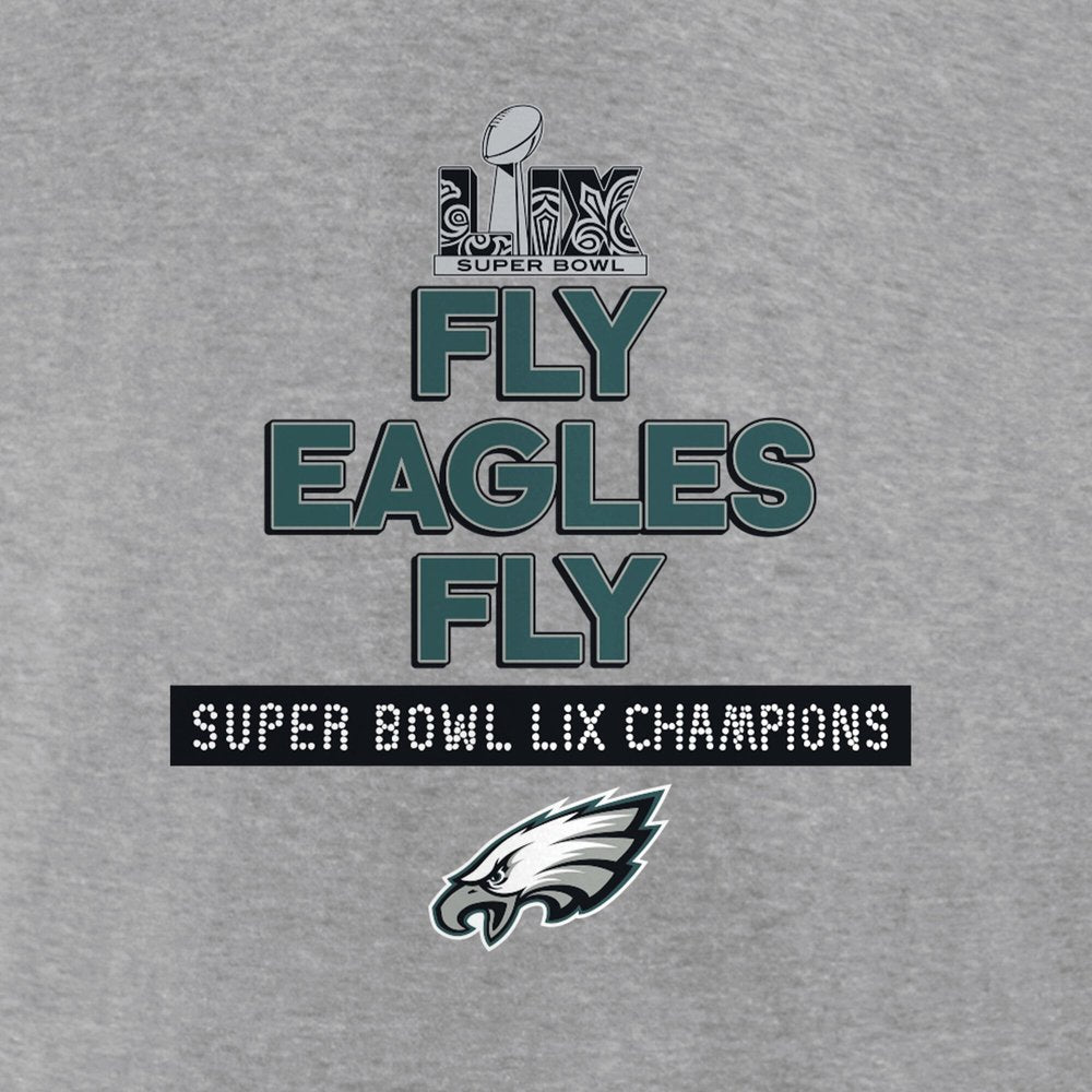Men's Philadelphia Eagles Heather Gray Super Bowl LIX Champions Local Long Sleeve T-Shirt 