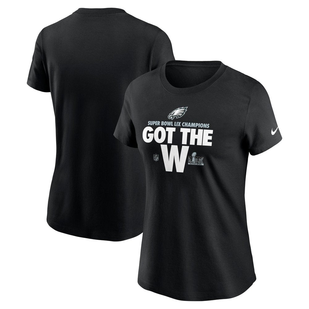 Women's Philadelphia Eagles Black Super Bowl LIX Champions Parade T-Shirt 