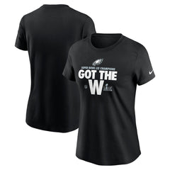 Women's Philadelphia Eagles Black Super Bowl LIX Champions Parade T-Shirt 