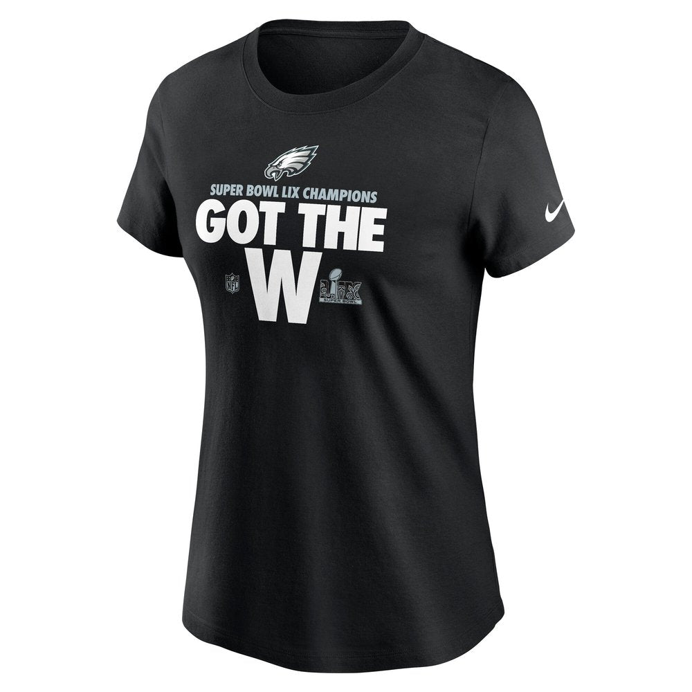 Women's Philadelphia Eagles Black Super Bowl LIX Champions Parade T-Shirt 