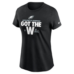 Women's Philadelphia Eagles Black Super Bowl LIX Champions Parade T-Shirt 