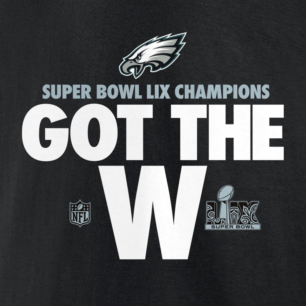 Women's Philadelphia Eagles Black Super Bowl LIX Champions Parade T-Shirt 