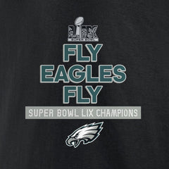 Men's Philadelphia Eagles Black Super Bowl LIX Champions Fly Eagles Fly T-Shirt 