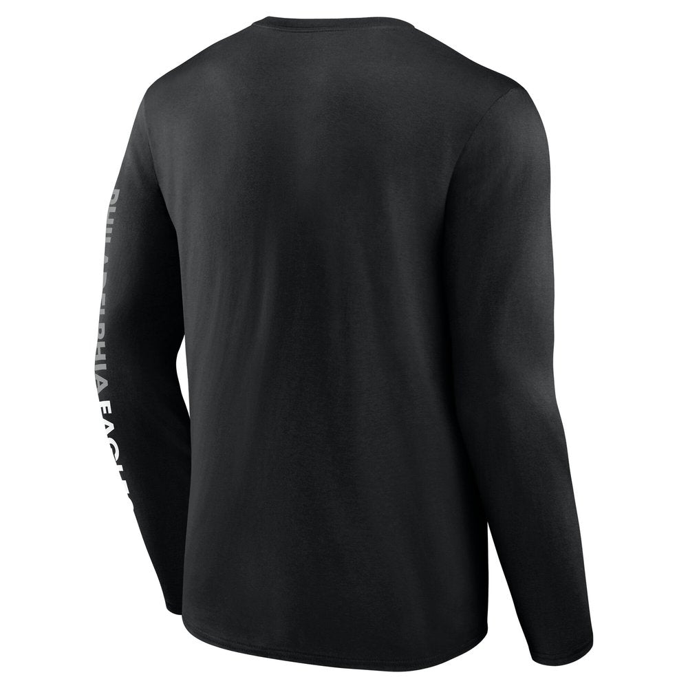 Men's Philadelphia Eagles Black Super Bowl LIX Champions Big & Tall Go Birds Long Sleeve T-Shirt 
