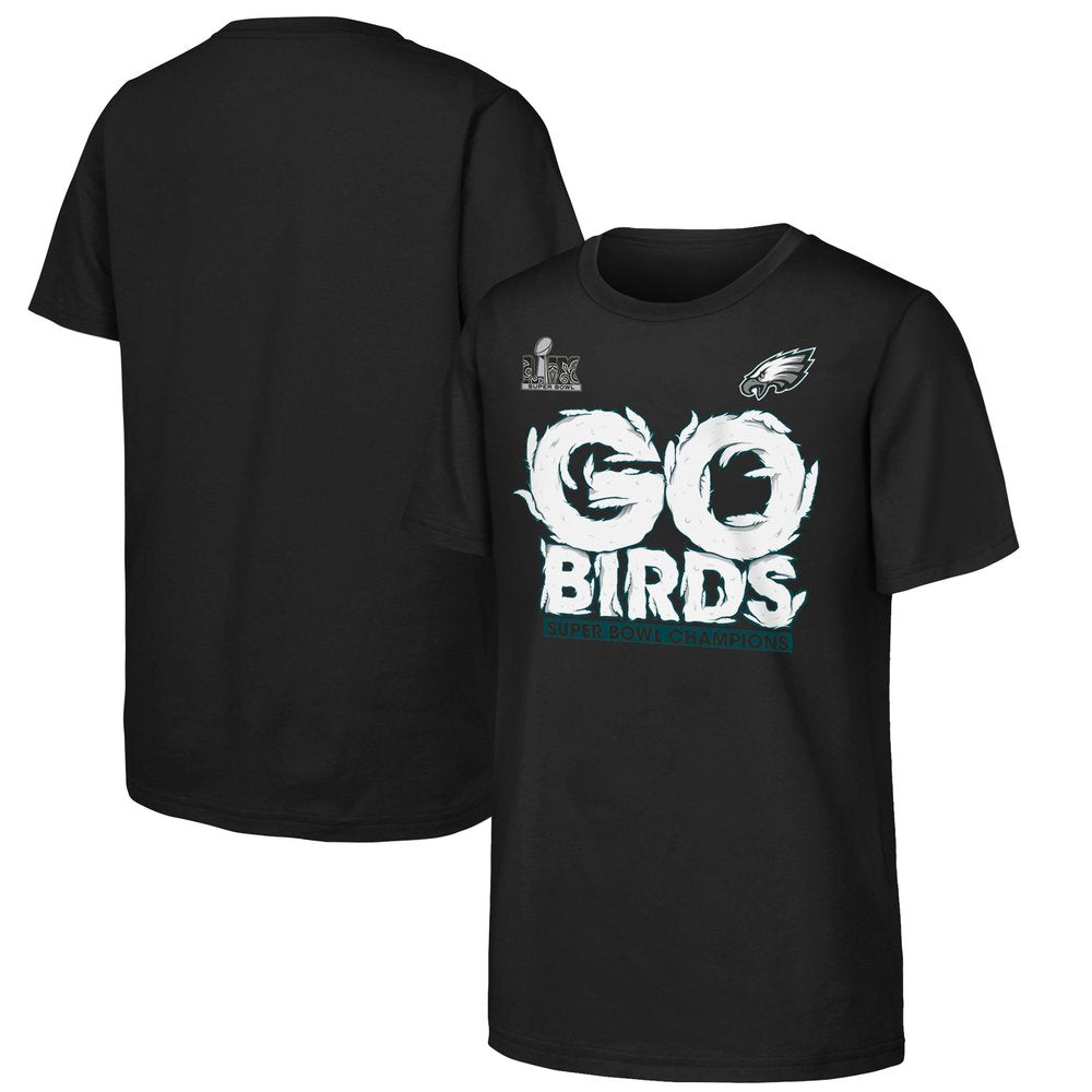 Youth Philadelphia Eagles  Black Super Bowl LIX Champions Local T-Shirt 