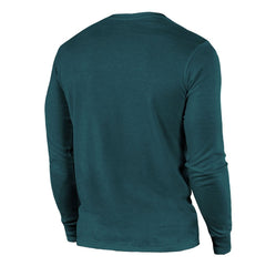 Men's Philadelphia Eagles Threads Midnight Green Super Bowl LIX Champions Goal Line Stand Long Sleeve Tri-Blend T-Shirt 