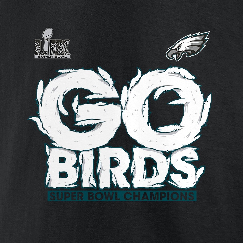 Men's Philadelphia Eagles Black Super Bowl LIX Champions Big & Tall Hometown T-Shirt 