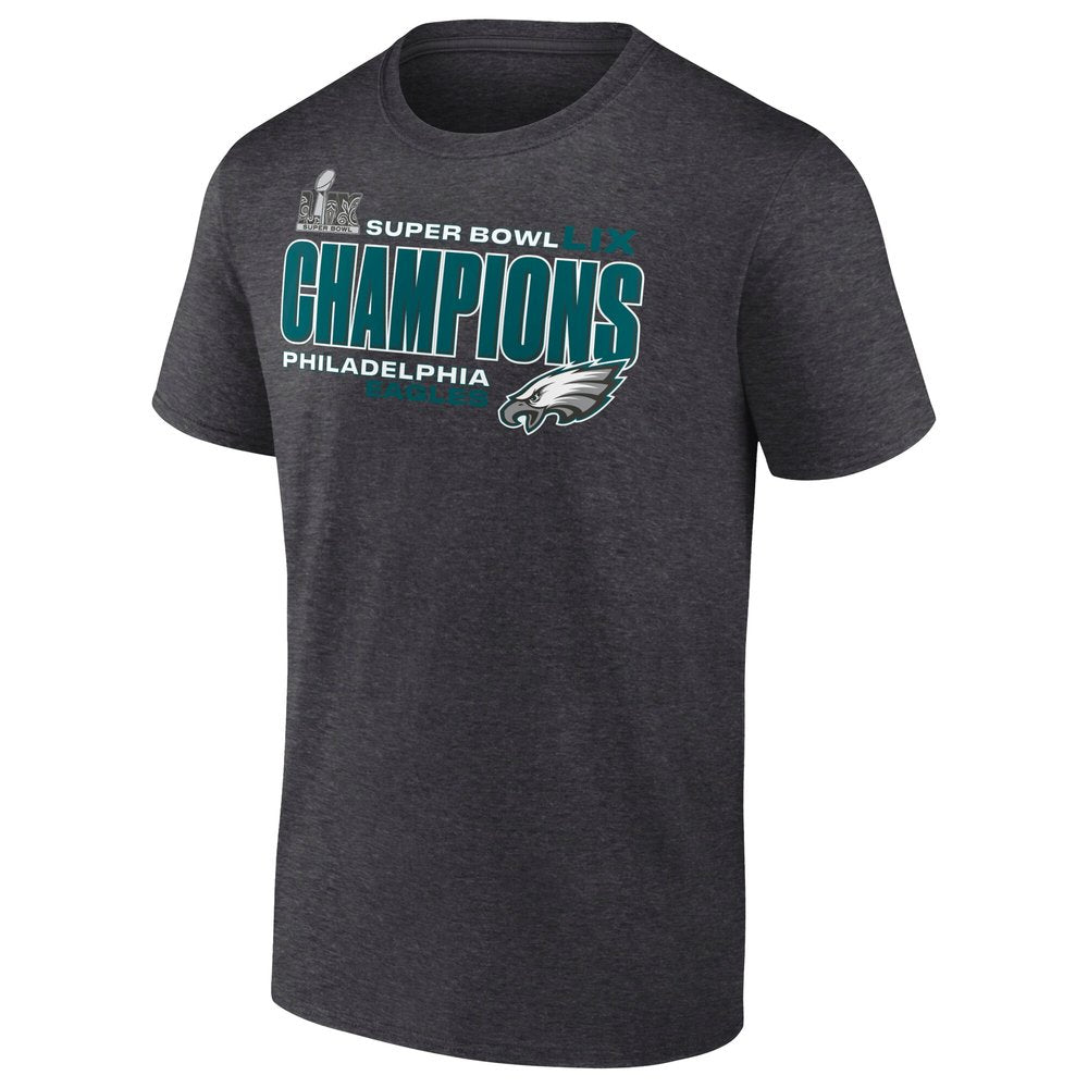 Men's Philadelphia Eagles Heather Charcoal Super Bowl LIX Champions Big & Tall Under The Lights T-Shirt 