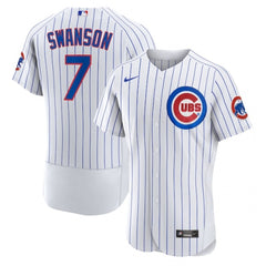 Youth Chicago Cubs #7 Dansby Swanson White Stitched Baseball Jersey