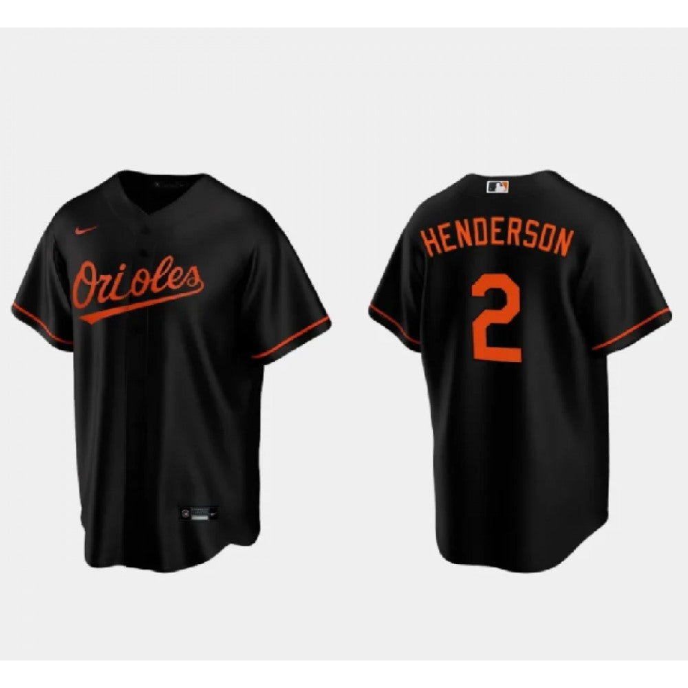 Youth Baltimore Orioles #2 Gunnar Henderson Black Cool Base Stitched Jersey