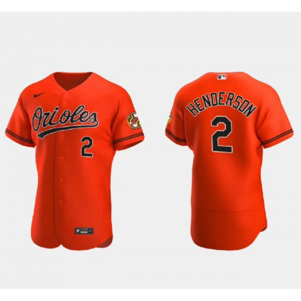 Youth Baltimore Orioles #2 Gunnar Henderson Orange Flex Base Stitched Baseball Jersey