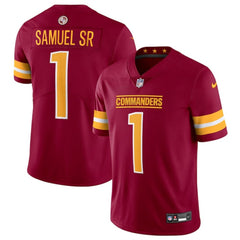 Youth Washington Commanders #1 Deebo Samuel Sr Burgundy 2025 Vapor Limited Stitched Football Jersey 