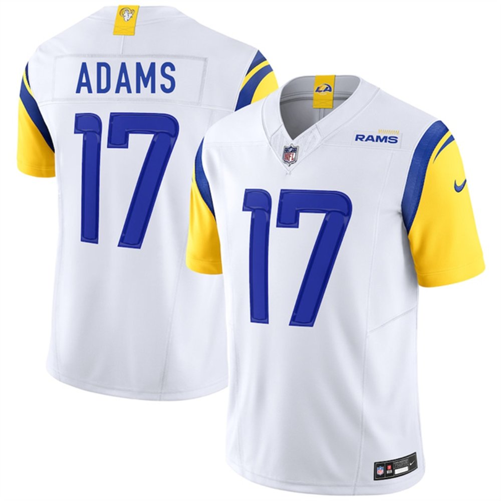 Men's Los Angeles Rams #17 Davante Adams White 2024 F.U.S.E. Vapor Untouchable Stitched Football Jersey 