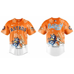 Men's Houston Astros Orange Bluey and Bingo Limited Baseball Jersey
